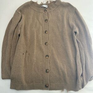 Zara distressed cardigan oversized Size L